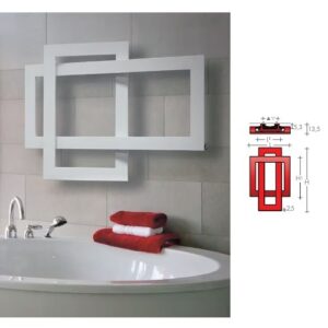 CROSS 88- 56 Scaldasalviette bianco cross 88-56cm BREM - immagine 1