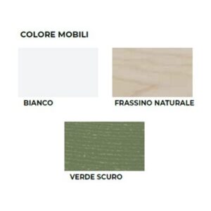 TNM120SV Mobile bagno con cassettiera Sx 120x50x60 Tino VERDE SCURO COLAVENE - immagine 2