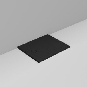D124481  Piatto Doccia 100X80 Scarico Sx Nero Opaco Oltre DOLOMITE