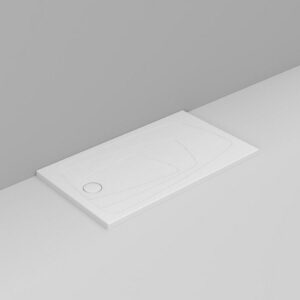 D124841 Piatto Doccia 140X80 Scarico Sx Bianco Opaco Oltre  DOLOMITE