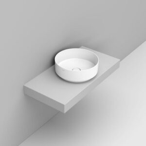 D310501 Lavabo Appoggio Rotondo D44 Bianco Noemi  DOLOMITE - immagine 1