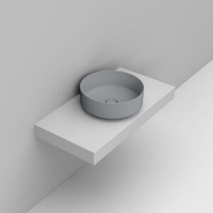D310545 Lavabo Appoggio Rotondo D44 Grigio Cemento Noemi  DOLOMITE - immagine 1
