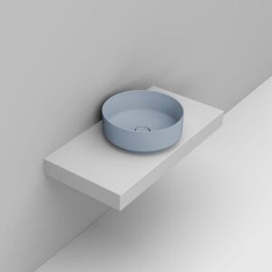 D310571 Lavabo Appoggio Rotondo D44 Azzurro Avio Noemi DOLOMITE - immagine 1