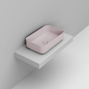 D311265 Lavabo Appoggio Rettangolare 64X38,5 Rosa Noemi DOLOMITE - immagine 1