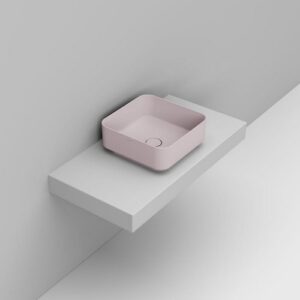 D311765 Lavabo Appoggio Quadrato 40X40 Rosa Noemi  DOLOMITE