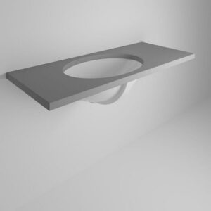 D320201 Lavabo Sottopiano 58X42 Bianco Smaltato Sotto Agordo  DOLOMITE - immagine 1