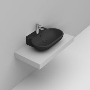 D461481 Lavabo Appoggio 65X48 Nero Opaco Mirto  DOLOMITE