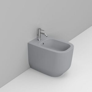 D503545 Bidet Appoggio Filo Parete 36X56 Grigio Cemento Alba  DOLOMITE