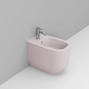 D503565 Bidet Appoggio Filo Parete 36X56 Rosa Alba  DOLOMITE