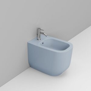 D503571 Bidet Appoggio Filo Parete 36X56 Azzurro Avio Alba  DOLOMITE
