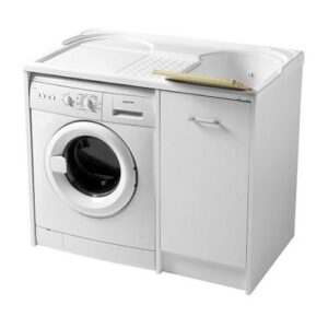 DL1061B Mobile lavanderia con vasca lavapanni dx 106x60xh90 Domestica BIANCO COLAVENE - immagine 1