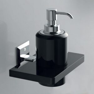 G223-C-BL Dosatore sapone liquido a parete cromato e plexiglass blu GRIP TL BATH - immagine 1