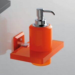 G323-C-AR Dosatore sapone liquido a parete plexiglass arancio GRIP TL BATH - immagine 1