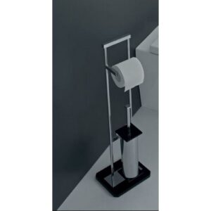 G373-C-BL Piantana wc in ottone cromato e plexiglass blu GRIP TL BATH - immagine 1