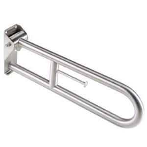 G56JCS28 Impugnatura Ribaltabile Con Porta Rotolo Inox Satinato Mm. 600 PONTE GIULIO - immagine 1