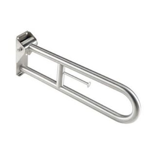 G56JCS30 Impugnatura Ribaltabile Con Porta Rotolo Inox Satinato Mm. 800 PONTE GIULIO - immagine 1