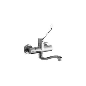 GR302CR Rubinetto miscelatore lavello muro canna serpenteleva clinica Red GREEN PAFFONI - immagine 1