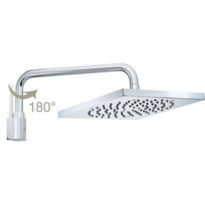 H55715000030009 Soffione quadrato con braccio doccia girevole 260X260 CUBE BOSSINI - immagine 1