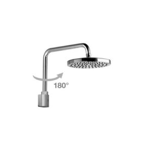 H59405000030009 Soffione con braccio doccia girevole Ø 200 OKI BOSSINI - immagine 1