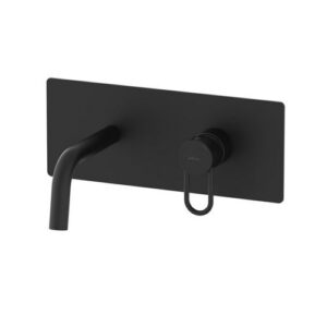 JK105NO Rubinetto miscelatore incasso lavabo inox nero opaco bocca 17,8cm - Joker PAFFONI