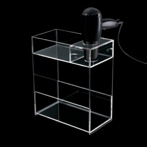 K145-C-AZ Porta phon cromato da parete in plexiglass azzurro TL BATH