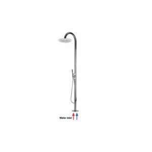 L00387000030008 Colonna doccia da esterno con doccetta Ø 300 mm INOX BOSSINI