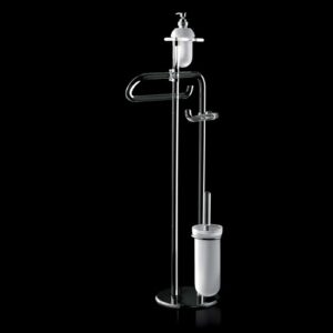 L015-C Piantana wc-bidet cromata base plexiglass LUCE/GIGLIO TL BATH - immagine 1