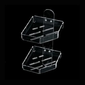 L212-C-NR Angolare doccia 2 piani in plexiglass nero FORBOX  TL BATH