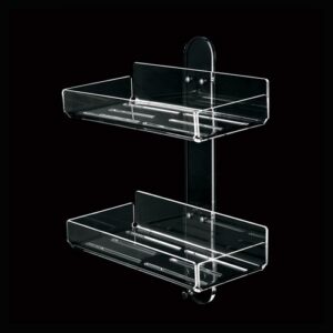 L232-C-RS Portaoggetti doccia cromato in plexiglass rosa FORBOX TL BATH