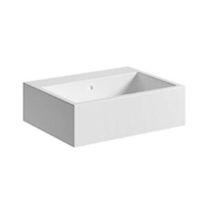 LAL6047X Lavabo in ceramica bicolore senza foro per rubinetteria 60x46 Camaleo BIANCO LUCIDO E BIANCO MATT  COLAVENE