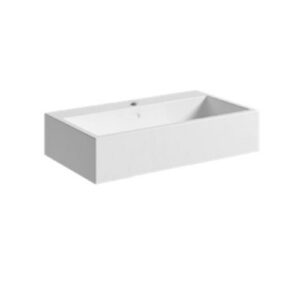LAL8048FT Lavabo in ceramica con foro per rubinetteria 80x46 Camaleo BIANCO MATT COLAVENE