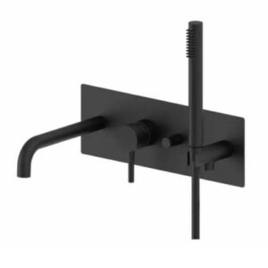 LIG001NO Rubinetto miscelatore incasso vasca 2 uscite con deviatore in acciaio inox nero opaco - Light PAFFONI - immagine 1