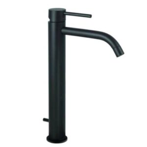 LIG085NO Rubinetto miscelatore lavabo prolungato scarico automatico nero opaco Light PAFFONI - immagine 1