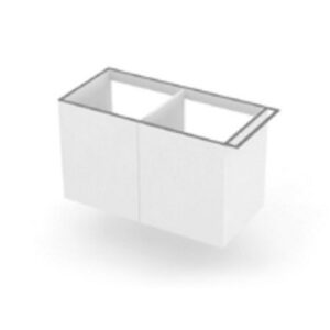 MRS10481NPN Mobile bagno per lavabo con vasca a dx con portasciugamani 106x48x62 Regolo PINO NERO COLAVENE - immagine 1