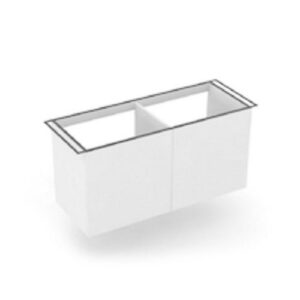 MRS12480NPC Mobile bagno per lavabo doppia vasca con doppio portasciugamani 132,5x48xh62 Regolo PINO CHAMPAGNE COLAVENE - immagine 1