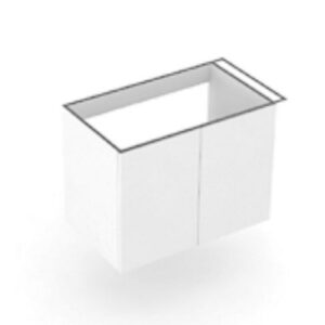 MRS80481NBM Mobile bagno per lavabo vasca dx con portasciugamani senza ripiano interno 86x48xh62 Regolo BIANCO MATT COLAVENE - immagine 1