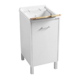 PDL4550B Mobile lavanderia con piedini e vasca lavapanni 45x50x86 Domestica BIANCO COLAVENE - immagine 1