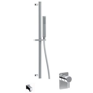 PER55065 Kit doccia con asta saliscendi, flessibile m 1,50 e doccetta monogetto EURORAMA