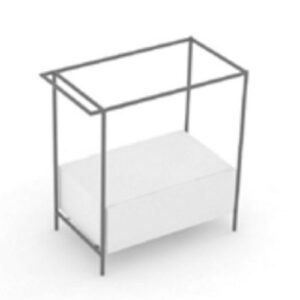 PST80480NRN Struttura portalavello con due cassetti e portasciugamani Pilotì ROVERE NATURALE COLAVENE