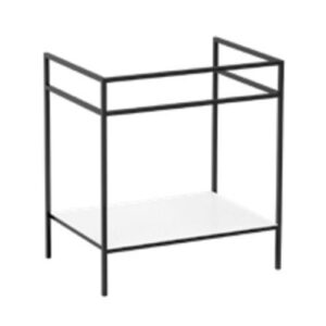 QST6054PM Struttura portalavello con ripiano in legno 60x50x78 Alaqua PIOMBO MATT COLAVENE - immagine 1