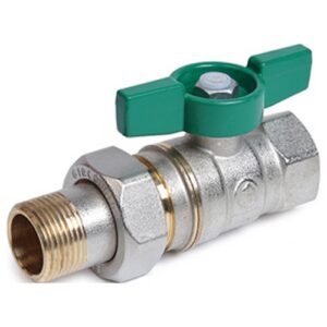 R259WX026 Valvola a sfera, M-M, maniglia a farfalla 3/4"F x 1"M GIACOMINI - immagine 1