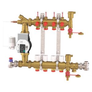 R557FY126 Collettore premontato a punto fisso G 3/4" x 3/4"E /6 GIACOMINI