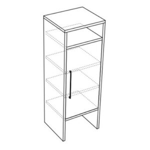 SMART11DXBM Mobile bagno colonna con anta 75x65xh210cm DX SmartTop BIANCO TALCO COLAVENE - immagine 1