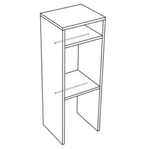 SMART3BM Mobile colonna appendiabiti 75x65xh210cm SmartTop BIANCO TALCO COLAVENE