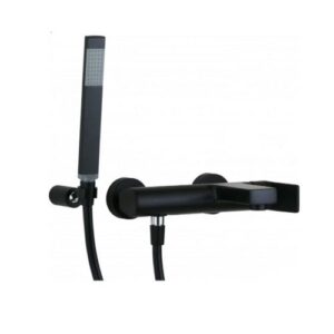 TI023NO Rubinetto miscelatore vasca con supporto a muro snodato nero opaco - Tilt PAFFONI