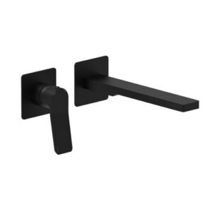 TI105NO70 Rubinetto miscelatore incasso lavabo 70x70mm nero opaco bocca 20cm - Tilt PAFFONI