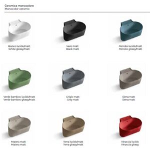 LAT2605G Lavabo in ceramica senza foro 60x50xH30 Tina GRIGIO MATT COLAVENE - immagine 2