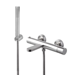 V29081AC005 RUBINETTO MISCELATORE VASCA ESTERNO COMPLETO VWNY STEEL ACCIAIO INOX VEMA