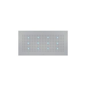 WI0372000030016 Soffione per controsoffitto rettangolare cromo 12LED 1000X500 DREAM FLAT BOSSINI