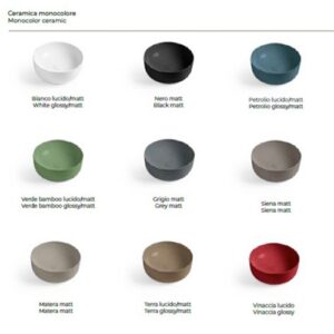 LAC4003NM Lavabo in ceramica tondo ø40xh15 NERO MATT COLAVENE - immagine 2